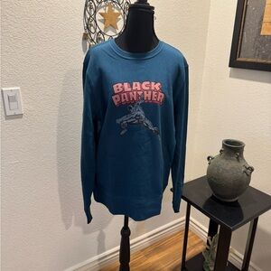 Amazon Essentials Teal Blue Black Panther Crewneck Sweater